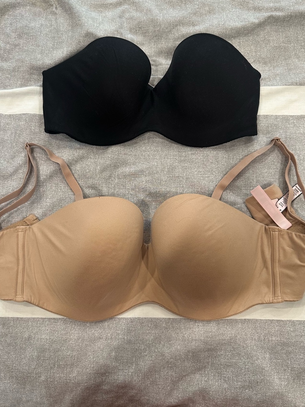 Victoria’s Secret Strapless Convertible Bra - Black and Nude